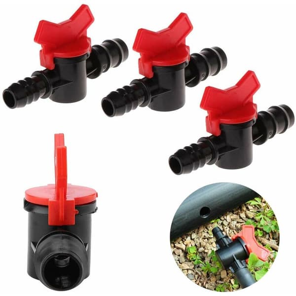 5-pack PE-plast trädgårdsbevattningsventil sprinklerbrytare