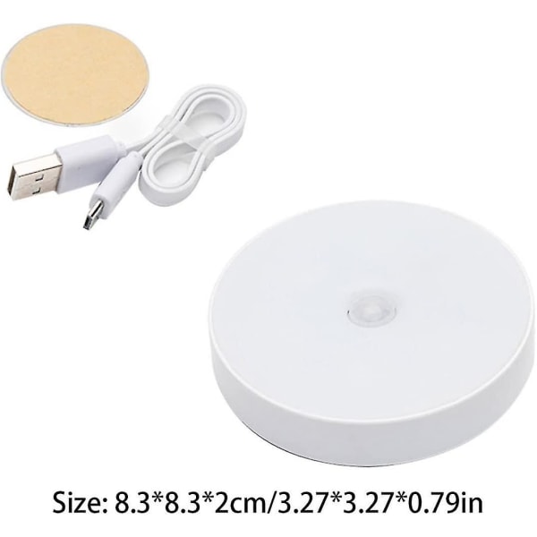 Led natlys bevægelsessensor 6 lys menneskekrop induktionsskab Usb genopladelig varm gave gave krop lys sensor