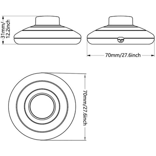 1 kpl valkoinen pyöreä jalkakytkin Jalkakäyttöinen kytkin lattiavalaisimelle ja pöytävalaisimelle