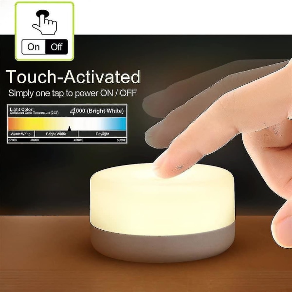 Baby Night Light, laddningsbar Mini Touch Light, Trådlös LED Nattlampa för barn, Portabel sängbord