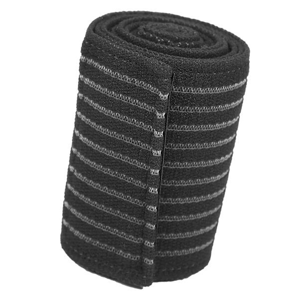 2024 Utomhuslöpning Sport Hög Elastisk Bandage Anti stukning Knästöd Skyddsrem (Svart)