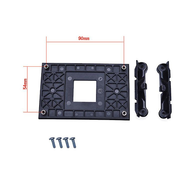 Fan Bracket Socket Retention Montering Base Til Motherboard Chipset Med Skruer Side Fastgørelsesholder(2stk, Sort)