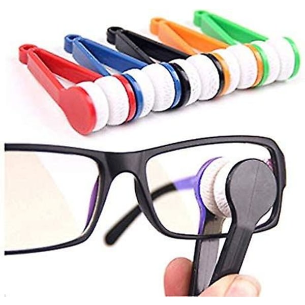 5 stk Mini solbriller Briller Microfiber Briller Cleaner Myk børste rengjøringsverktøy