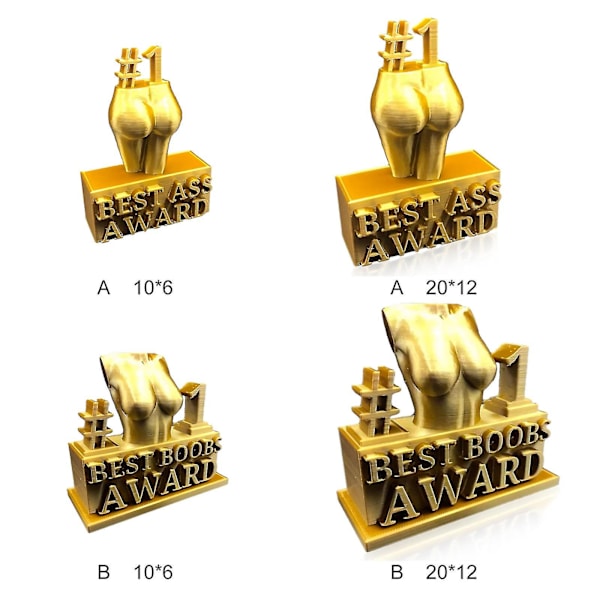 Bedste bryster pris resin statue, sjov røv/bryster pris trofæ skrivebord dekor (20*12)