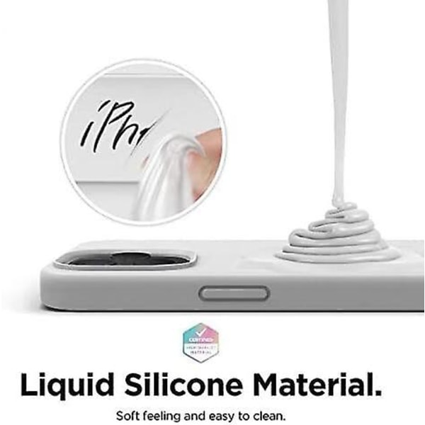 Dww-Coque Silicone Liquide-kompatibel med iPhone 12 Pro Max (6,8) Case och Silikon Premium, för skydd komplett