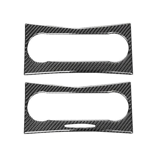 Midterkonsol Dash Opbevaringsbakke, Kulfiber Midterkonsol Aircondition Trim Cover Til (1stk, Sort)