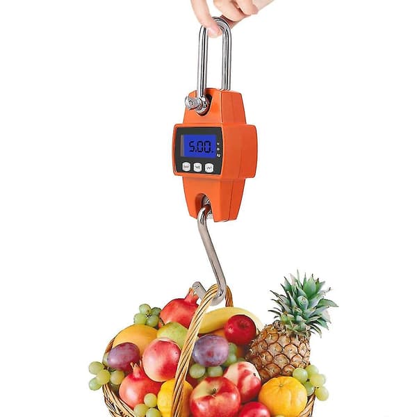 Bärbar LCD Digital Elektronisk Mini Hängande Viktskala 300kg Med Hacke