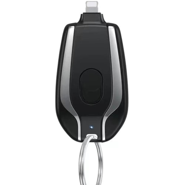 1500mah Power Fob Bærbar Mini Power Bank Nødlader Til Moble Telefon Earset Bærbar Keychai（Sort，Apple）
