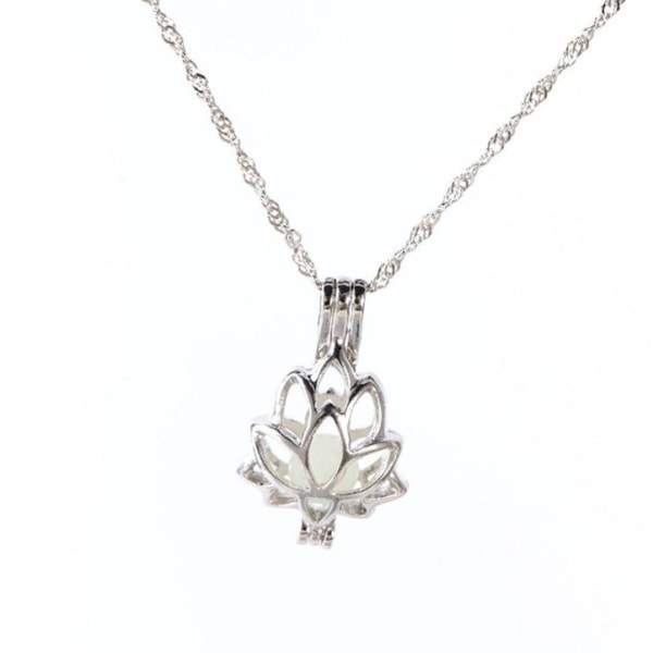 Lotusblomma Ljus Halsband Present till Kvinnor