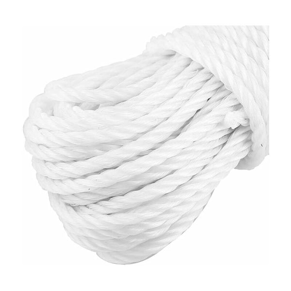 20m nylon rep, tvättlina hem trädgård camping utomhus vit