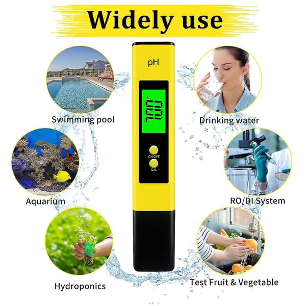 Ph Digital Meter, Backlight Ph Meter Høj Præcision Vand Tester Med, Tilpasset Til Designet Af Ph T