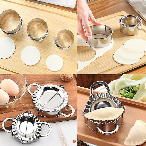 Dumplingverktøy i rustfritt stål, 4 stk.
