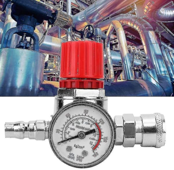 Starlight-trykreguleringsventil, luftkompressor trykreguleringsventil trykregulator med han/hun-stik til regulering af lufttryk