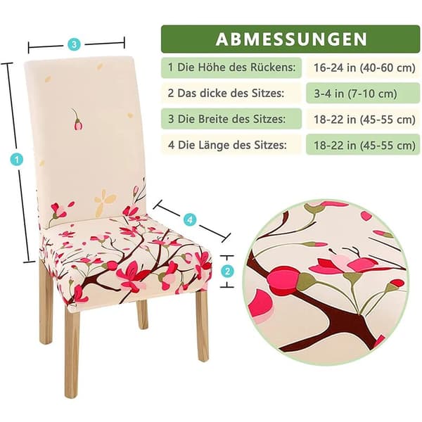Stolskydd Stretch Stolskydd Modern Elastisk Stolskydd Dekoration Stolskydd för Universell Passform (Persikoblomma)