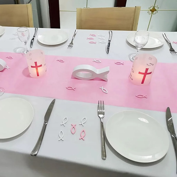 16 st rosa lyktor fisk nattvardsdekoration, minilykthölje