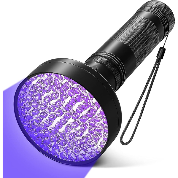 UV sort lys med 100 LED'er, ultraviolet håndlampe, kæledyrsdetektorer til falske pengesedler, hunde, tæpper