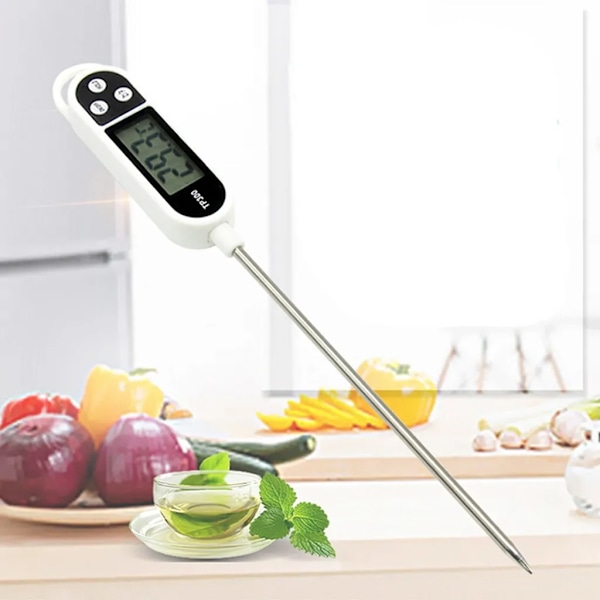 Set med 5 digitala termometrar, stektermometer, kötttermometer, LCD grill BBQ kött, grilltermometer