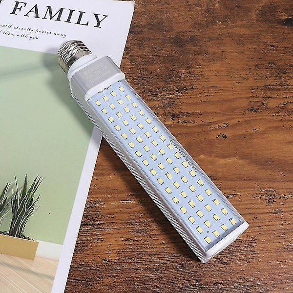 Kreativ LED Akvarium Kryds Stik Majs Lampe Vandplante Belysning (e27 Lampholder Transparent Hætte Hvidt Lys 13w)