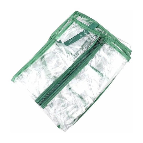 PVC växthusöverdrag - Ersättningsöverdrag för inomhus- eller utomhus miniväxthus (järnstativ ingår ej), 69 x 49 x 155 cm