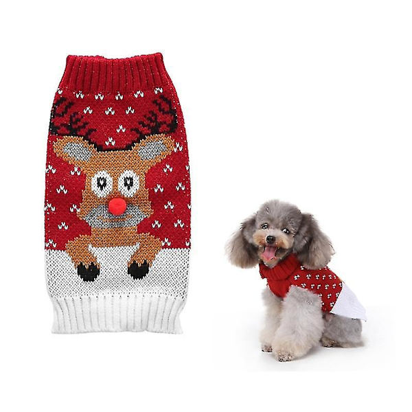 1 stk. kæledyrstrøje Fashion Adorable Deer Vinter Varm Hundetøj Kæledyr Tilbehør Hvalpekostume Fotorekvisitter