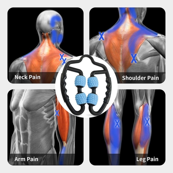 Skumrulle Massager, Læg Skum Massage Værktøj, Arm Smertelindring, Stive Og Stramme Muskler, Fascia Roller Blå