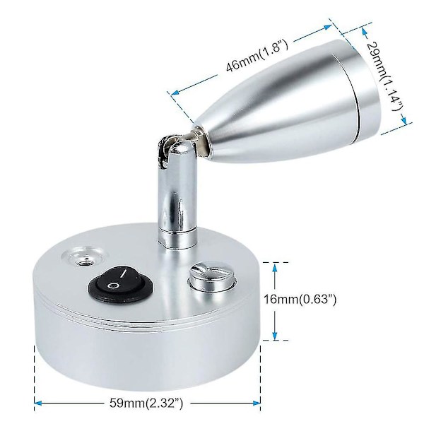 Ny 2stk12v3wled Rv Læselampe-en Model