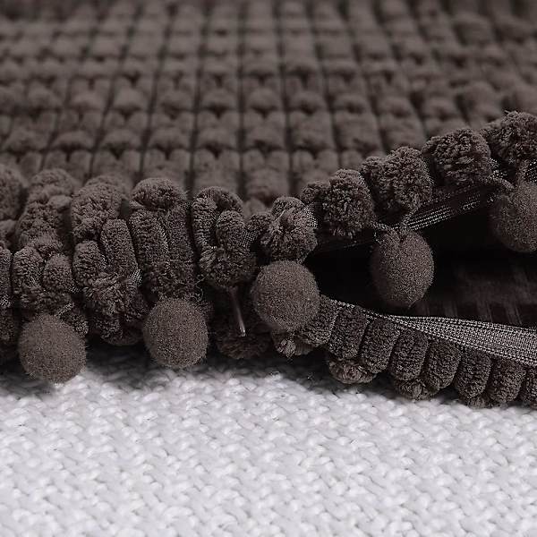 2 Pakke Dekorative Pynteputer Trekk 18x18 Tommer med Pom Pom for Sofa Seng Stue Bondegård Boho Hjemmeinnredning