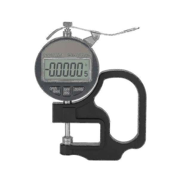 Digital tjockleksmätare Elektronisk mikrometer i intervallet 0-12,7 mm för trådmätverktyg för papperslädertyg（noggrannhet 0,01 mm）