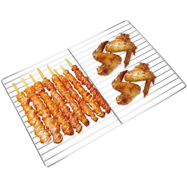 Non-stick belagd grillgaller i rostfritt stål, grillnät, grillnät för stor grillugn (30 x 45 cm) (30 x 45 cm)