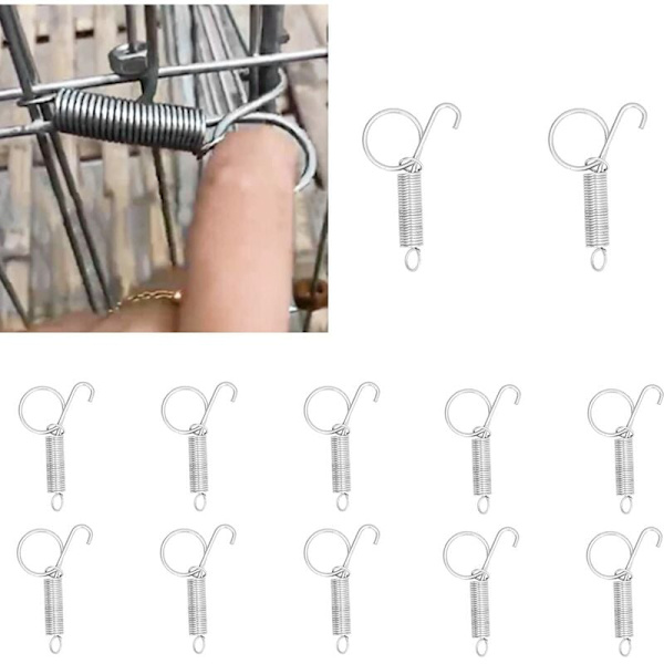 20 st burdörrfjäderhakar i metall, fingerfjäderlås för att fästa dörrar till kaninburar, husdjursburar, jordbruksutrustning L7,3x2,2cm