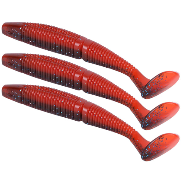 3PCS AR50 10,5g Myk Mark Soft Worm Kunstig Agnslokker - 120mm Dobbel Farge T Hale Fiskeutstyr