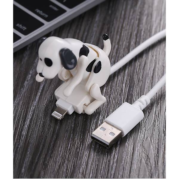 Usb-kaapeli, hauska humppaava koira laturi iPhonelle ja muille, liikkuva pilkullinen koira pikalaturi Usb-kaapeli