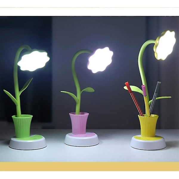 USB Genopladelig Fleksibel Læselampe Dæmpbar LED Børne Bordlampe Sengebordslampe med Touch Sensor (
