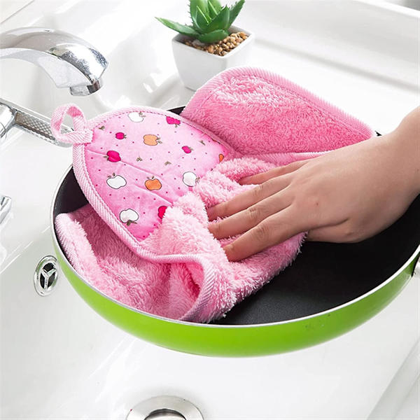 Kraftfull rengöring korall sammet badrum tillbehör handduk mjuk absorberande trasa toalett kök kök trasa tillbehör mikrofiber rengöringsdukar