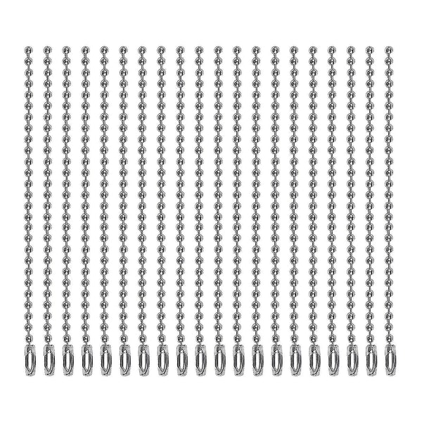 150 stykker 1,5 mm forsølvede kugleperler Kæde halskæde perleforbindelser