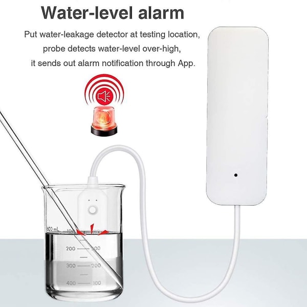 Vesivuodon ilmaisin, Wi-Fi-hälytys, toimii Smart Life -sovelluksen kanssa, ylivuotohälytys