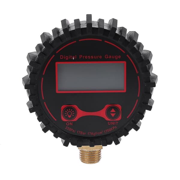 Lcd Digital Manometer Trykmåler 0-250 Psi 1/4\" Til Bil, Motorcykel