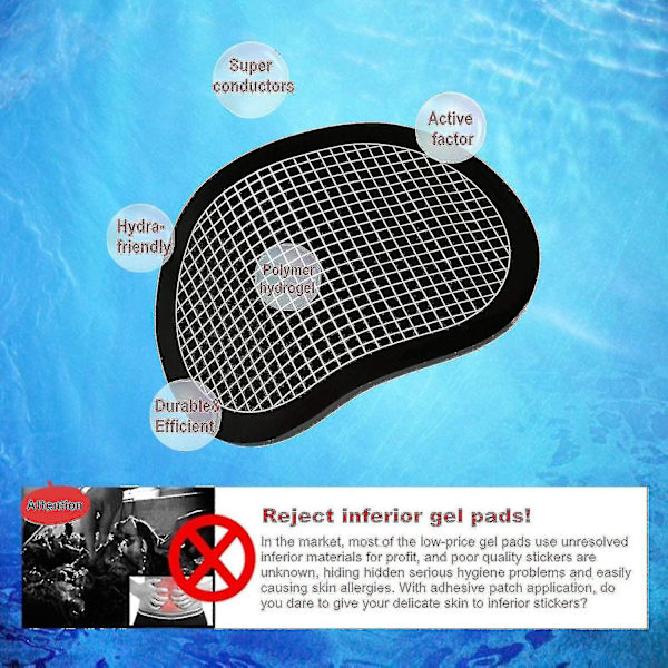 Ersättningsgelkuddar för magbälte - 6 set (18 kuddar)