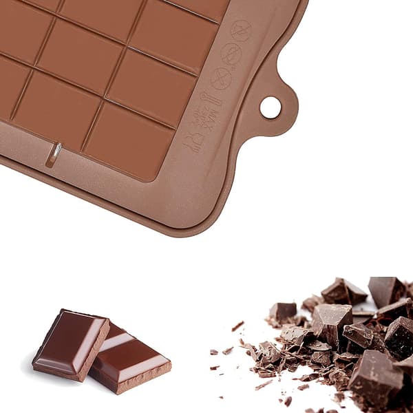 4 stk. Silikonevaffelchokoladeform Bageværktøj Chokoladekageform