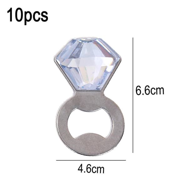 Shine Sparkle Diamond Ring -pullonavaaja, 10 kpl pullonavaajaa, oluttarvikkeita, sulhasen lahja