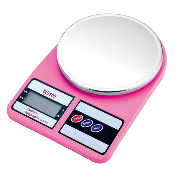 Digital kjøkkenvekt 10 kg digital skjerm viser vekt i gram for matlaging Bakeverktøy（10 kg，rosa）