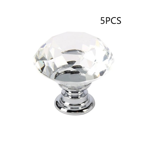 30 mm kristallglasknopp skåplåda (5 st)
