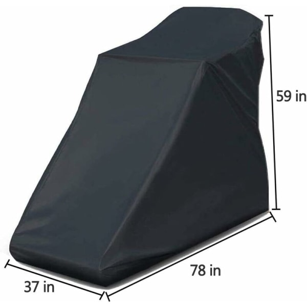 Icke-hopfällbart cover, cover för löpband med dragsko för inomhusbruk utomhus (svart, 78 x 37 x 59)
