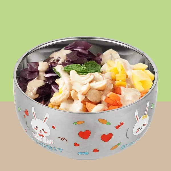 Rostfri skål, dubbelväggsisolerad, snacksskålar #2