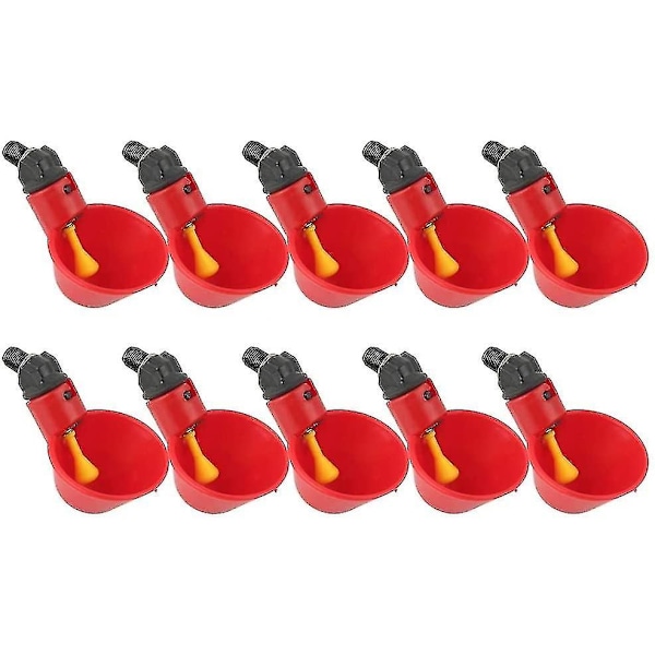 Chicken Drinker, 10 Pcs Automatic For Chicken Coop Automatic Water Dispensers For Chicken