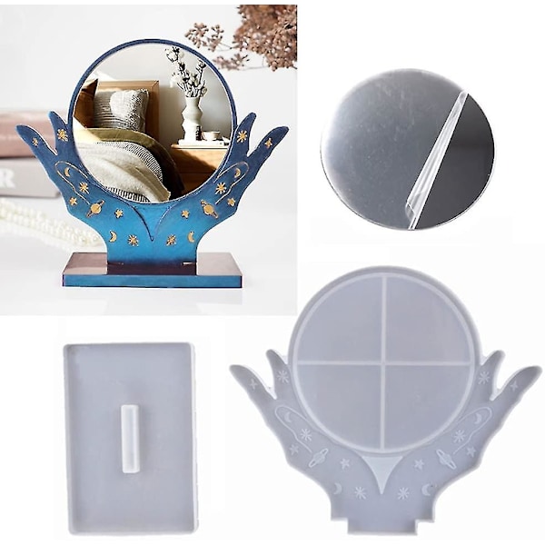 DIY-håndværk Genanvendelig Makeup Spejlform, Desktop Spejl Silikoneform（farve 2）