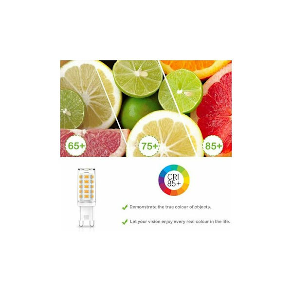 G9 LED Varmvit G9 LED-lampa 3W motsvarande 28W 33W 40W halogenlampor AC 220V-240V Flimmerfri 5-pack [Energiklass A+]