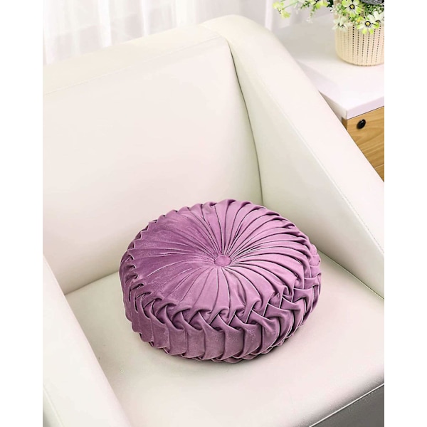 Sovan koriste 3d kurpitsa pyöreä samettityyny 15\"x15\" vaalean violetti (15\"L*15\"W, vaalean violetti)