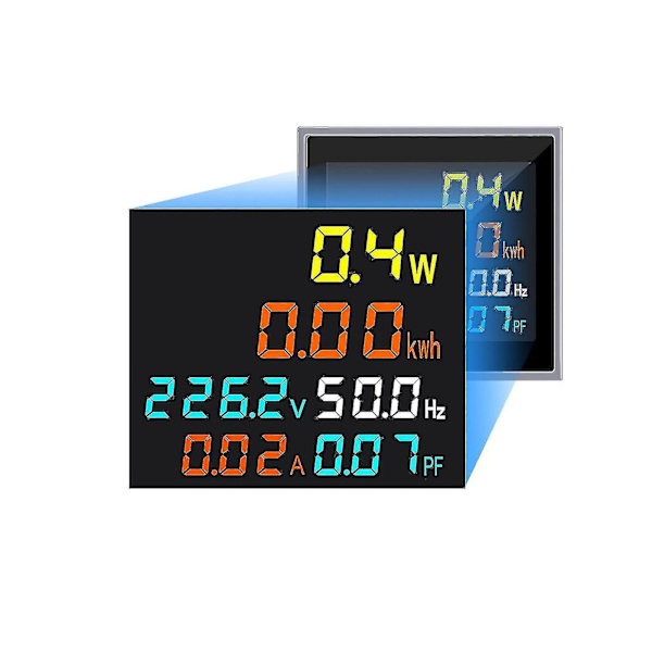 LCD AC Voltmeter Ammeter Wattmeter Power Energy Frequency Meter Current Montior