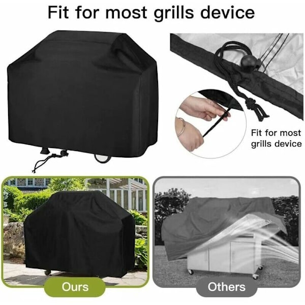 Grillöverdrag, grillöverdrag grillöverdrag, grillöverdrag anti-vind/anti-UV/anti-vatten/anti-fukt/dammtät 147x61x117cm